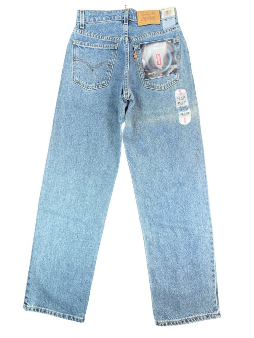 Vintage Levi's 562 Loose Fit Orange Tab Jeans 26x30 NWT Deadstock